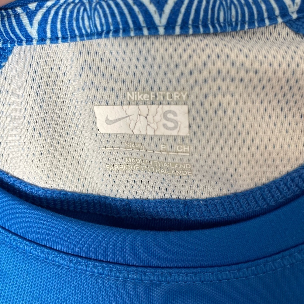 Nike Shirt Womens Small Blue Fit Dry Short Sleeve Athletic Stretch Tee Top - Picture 2 of 10